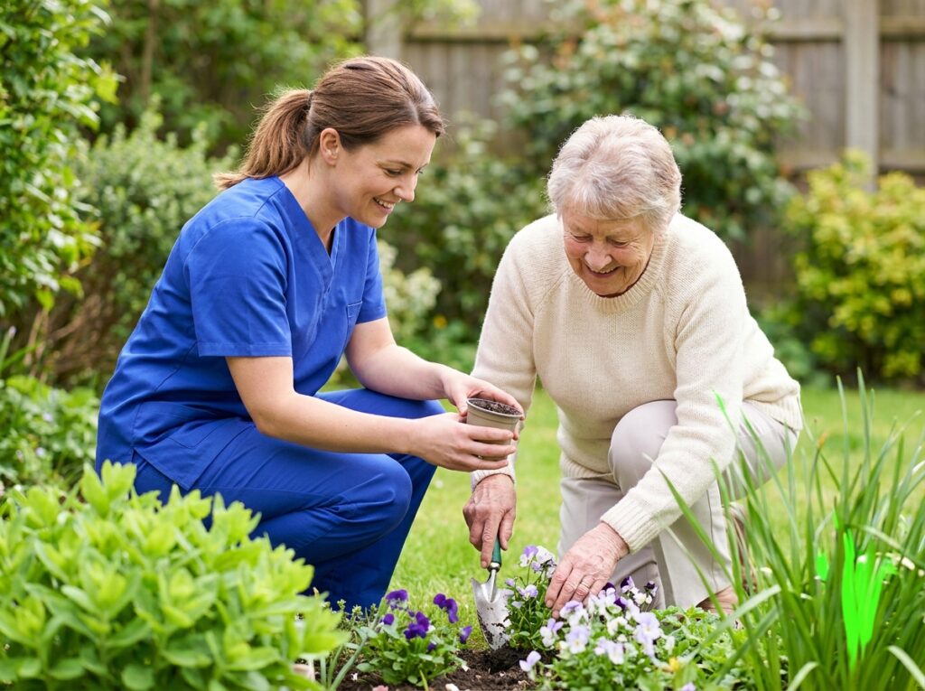 re 24 plus startseite garten - 24h-Pflege & stunden­weise Seniorenbetreuung - v2 - RE-24 Plus
